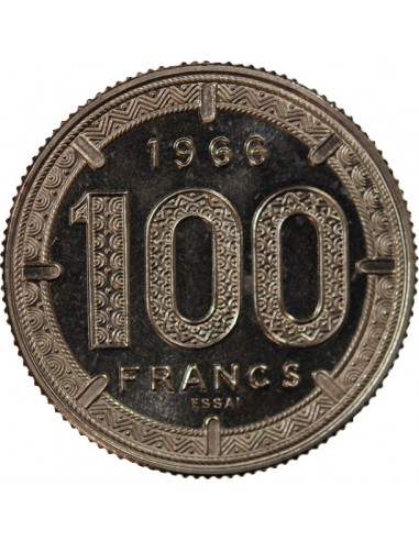 AFRIQUE EQUATORIALE - 100 FRANCS 1966 ESSAI