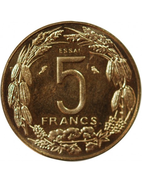 AFRIQUE CENTRALE - 5 FRANCS 1973 ESSAI