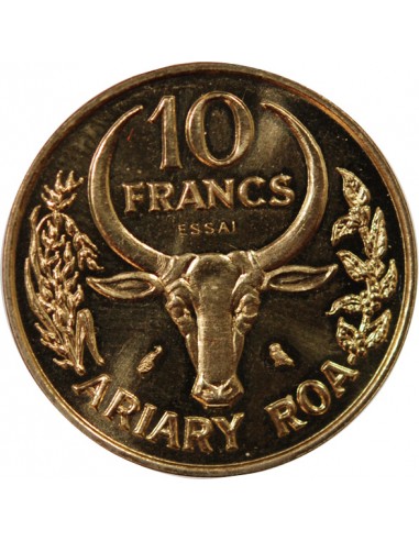MADAGASCAR - 10 FRANCS 1970 ESSAI