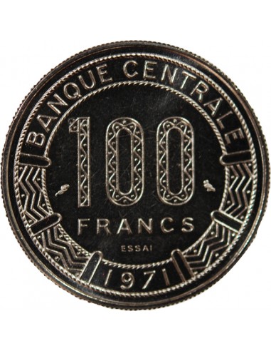TCHAD - 100 FRANCS 1971 ESSAI