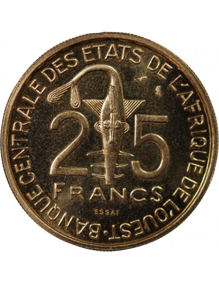 AFRIQUE DE L'OUEST - 25 FRANCS 1970 ESSAI