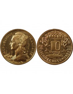 COMORES - 10 FRANCS 1964 ESSAI 2
