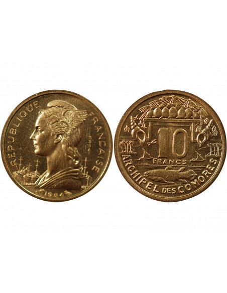 COMORES - 10 FRANCS 1964 ESSAI