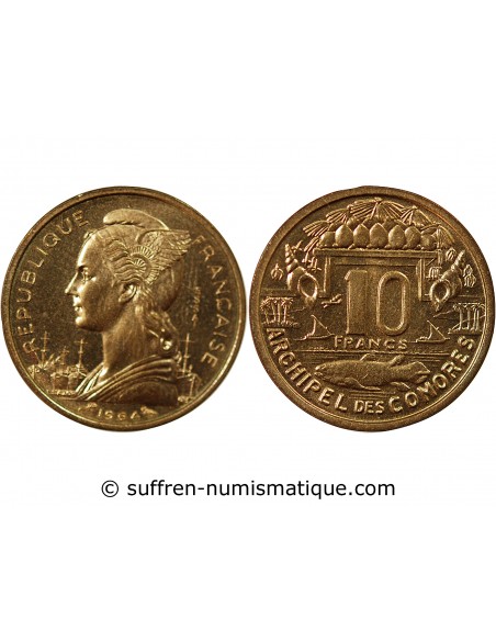 COMORES - 10 FRANCS 1964 ESSAI