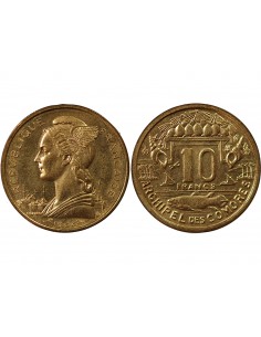 COMORES - 10 FRANCS 1964 ESSAI 2