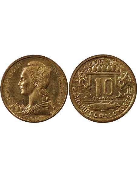 COMORES - 10 FRANCS 1964 ESSAI