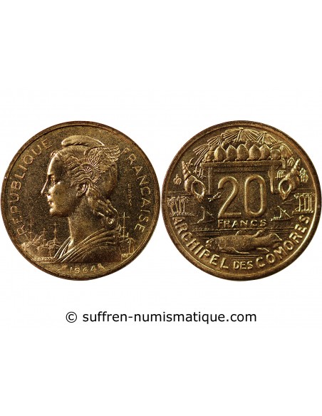 COMORES - 20 FRANCS 1964 ESSAI