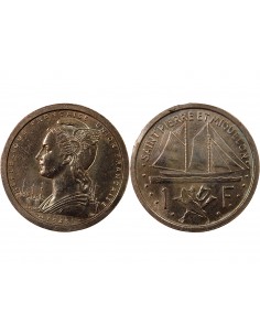 SAINT-PIERRE ET MIQUELON - 1 FRANC 1948 ESSAI 2