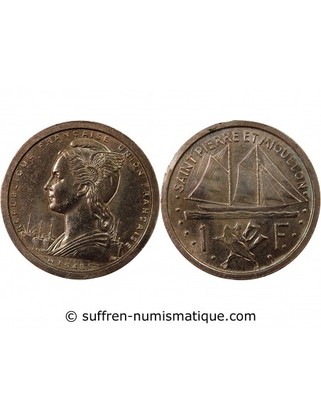 SAINT-PIERRE ET MIQUELON - 1 FRANC 1948 ESSAI