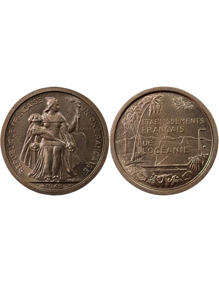 POLYNESIE FRANCAISE - 1 FRANC 1949 ESSAI