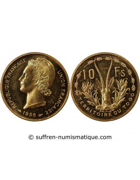 TOGO - 10 FRANCS 1956 ESSAI