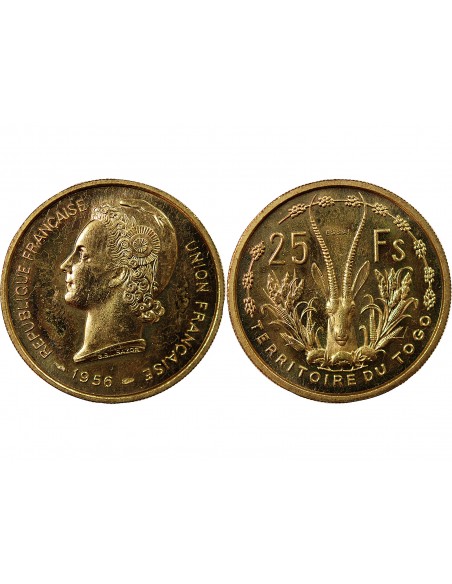 TOGO - 25 FRANCS 1956 ESSAI