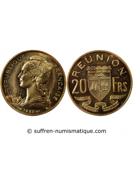 REUNION - 20 FRANCS 1955 ESSAI