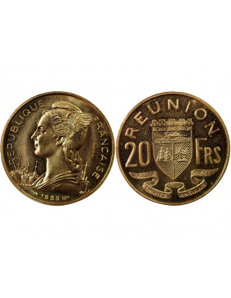 REUNION - 20 FRANCS 1955 ESSAI