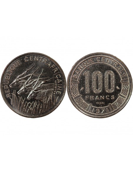 REPUBLIQUE CENTRAFRICAINE - 100 FRANCS 1971 ESSAI