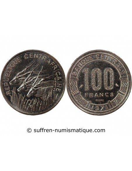 REPUBLIQUE CENTRAFRICAINE - 100 FRANCS 1971 ESSAI