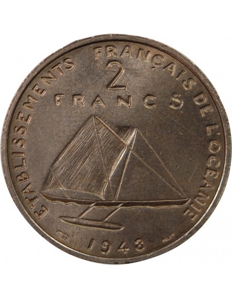 POLYNESIE FRANCAISE - 2 FRANCS 1948 ESSAI