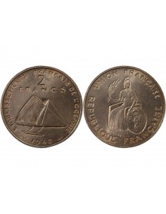 POLYNESIE FRANCAISE - 2 FRANCS 1948 ESSAI 2