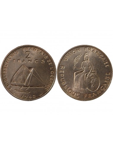 POLYNESIE FRANCAISE - 2 FRANCS 1948 ESSAI