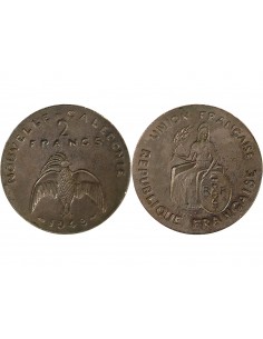 NOUVELLE-CALEDONIE - 2 FRANCS 1948 ESSAI 2