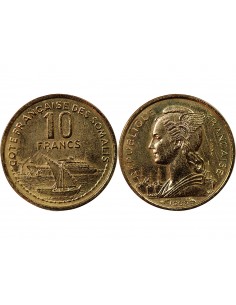 CÔTE FRANCAISE DES SOMALIS - 10 FRANCS 1965 ESSAI 2