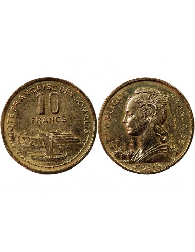 CÔTE FRANCAISE DES SOMALIS - 10 FRANCS 1965 ESSAI