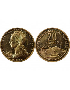 CÔTE FRANCAISE DES SOMALIS - 20 FRANCS 1952 ESSAI 2
