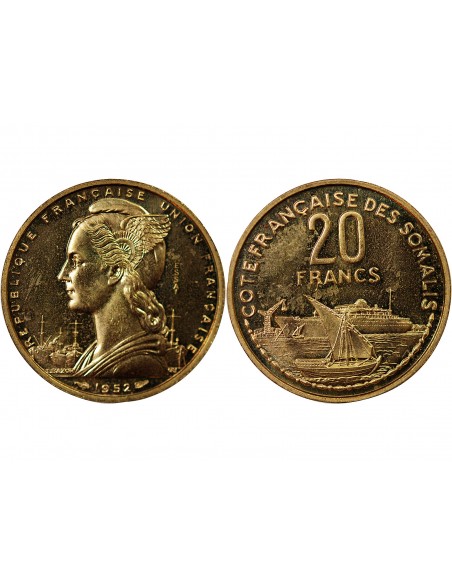 CÔTE FRANCAISE DES SOMALIS - 20 FRANCS 1952 ESSAI