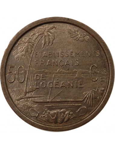 POLYNESIE FRANCAISE - 50 CENTIMES 1949 ESSAI