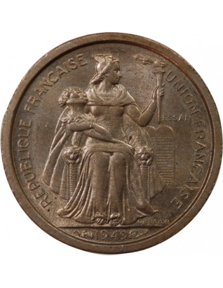 POLYNESIE FRANCAISE - 50 CENTIMES 1949 ESSAI