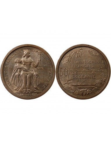 POLYNESIE FRANCAISE - 50 CENTIMES 1949 ESSAI