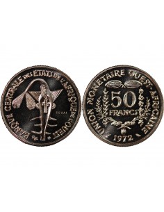 AFRIQUE DE L'OUEST - 50 FRANCS 1972 ESSAI 2