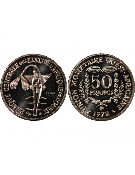 AFRIQUE DE L'OUEST - 50 FRANCS 1972 ESSAI