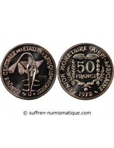 AFRIQUE DE L'OUEST - 50 FRANCS 1972 ESSAI