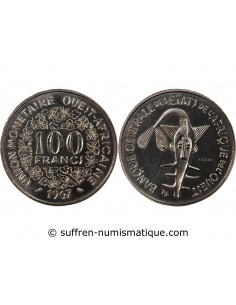 AFRIQUE DE L'OUEST - 100 FRANCS 1967 ESSAI