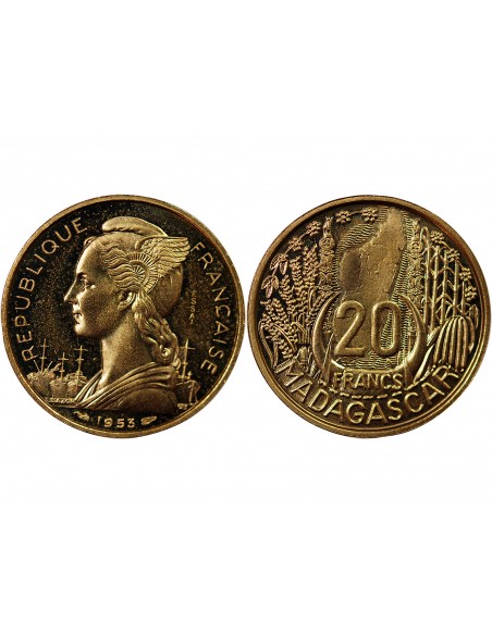 MADAGASCAR - 20 FRANCS 1953 ESSAI