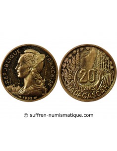 MADAGASCAR - 20 FRANCS 1953 ESSAI