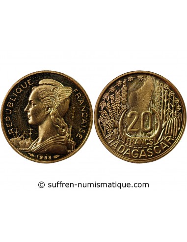 MADAGASCAR - 20 FRANCS 1953 ESSAI
