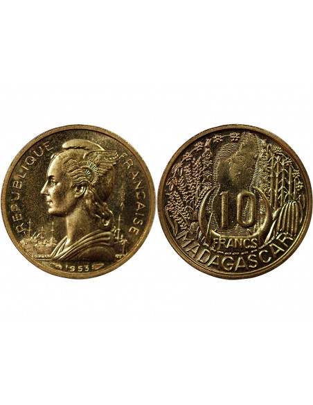 MADAGASCAR - 10 FRANCS 1953 ESSAI