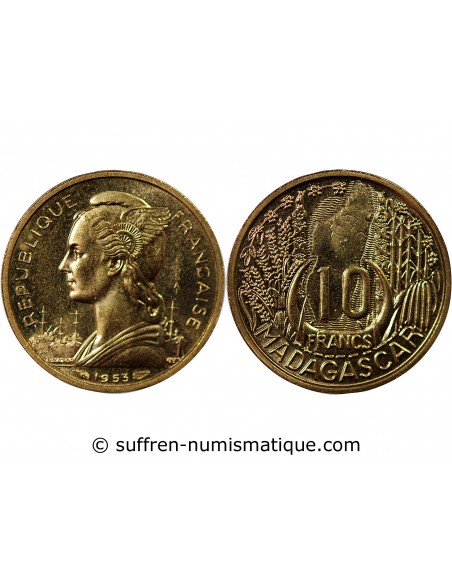MADAGASCAR - 10 FRANCS 1953 ESSAI