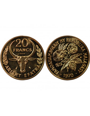 MADAGASCAR - 20 FRANCS 1970 ESSAI