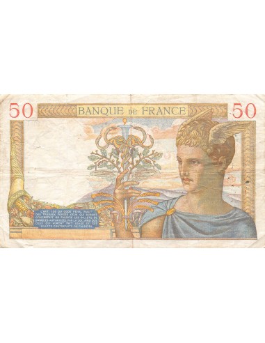 FRANCE, CÉRÈS - 50 FRANCS 09/03/1939 - TB