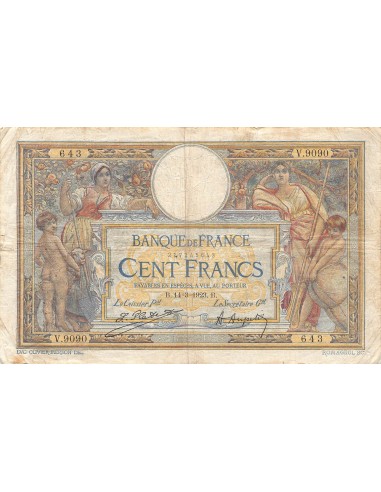 FRANCE, LUC-OLIVIER MERSON - 100 FRANCS 14/03/1923 - TB