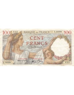 FRANCE, SULLY - 100 FRANCS 02/04/1942 - TB+ 2