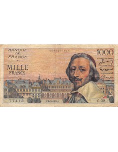 FRANCE, RICHELIEU - 1000 FRANCS 06/05/1954 - SÉRIE C.39 - TB 2