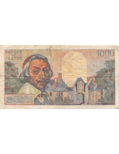 FRANCE, RICHELIEU - 1000 FRANCS 05/07/1956 - SÉRIE N.267 - TB+