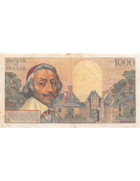 FRANCE, RICHELIEU - 1000 FRANCS 03/02/1955 - SÉRIE U.108 - PTTB