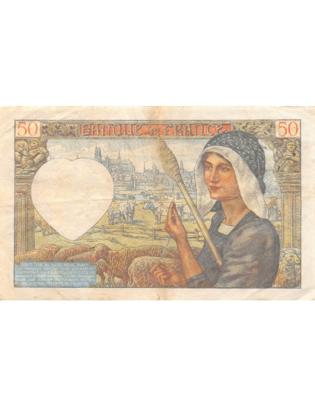 FRANCE, JACQUES COEUR - 50 FRANCS 18/12/1941 - SÉRIE H.149 - PTTB