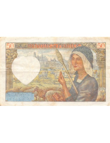 FRANCE, JACQUES COEUR - 50 FRANCS 18/12/1941 - SÉRIE P.149 - PTTB
