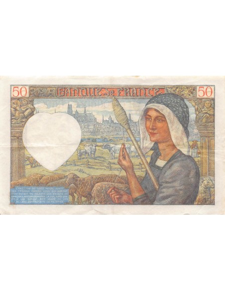 FRANCE, JACQUES COEUR - 50 FRANCS 18/12/1941 - SÉRIE T.152 - TTB